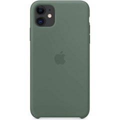 Силиконовый матовый чехол-накладка AnySmart Silicone Case Pine Green для iPhone 11 (OEM)