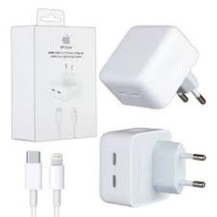 Зарядное Apple 35W USB-C+C Power Adapter с кабелем Type-C to Lightning