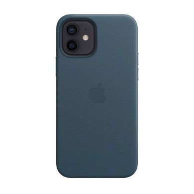 Кожаный чехол Apple Leather Case with MagSafe Baltic Blue для iPhone 12 | 12 Pro (MHKE3)