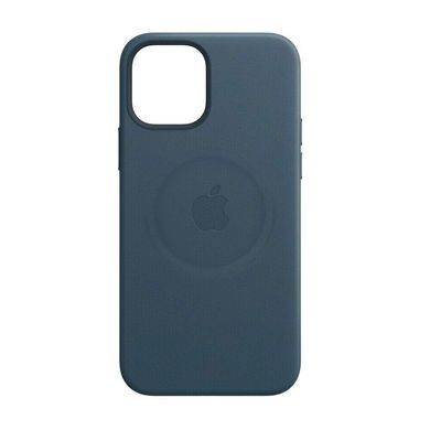 Кожаный чехол Apple Leather Case with MagSafe Baltic Blue для iPhone 12 | 12 Pro (MHKE3)