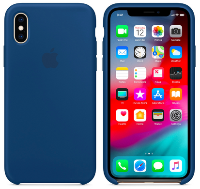 Силиконовый чехол Apple для iPhone X / XS Silicone Case - Blue Horizon (MTF92)