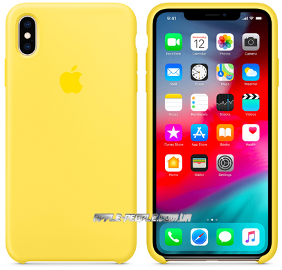 Силиконовый чехол-накладка для Apple iPhone X / XS Silicone Case - Canary Yellow (MW992)