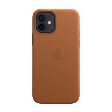 Кожаный чехол Apple Leather Case with MagSafe Saddle Brown (MHKF3) для iPhone 12 | 12 Pro (MHKF3)