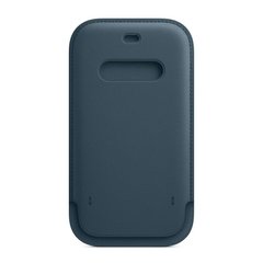 Кожаный чехол-бумажник Apple Leather Sleeve with MagSafe Baltic Blue для iPhone 12 | 12 Pro (MHYD3)