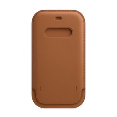 Кожаный чехол-бумажник Apple Leather Sleeve with MagSafe Saddle Brown для iPhone 12 | 12 Pro (MHYC3)