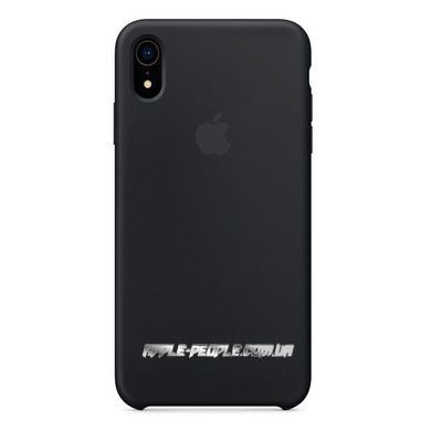 Силиконовый матовый чехол Apple Silicone Case Black для iPhone XR (OEM)