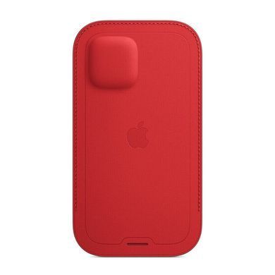 Кожаный чехол-бумажник Apple Leather Sleeve with MagSafe Product Red для iPhone 12 | 12 Pro (MHYE3)