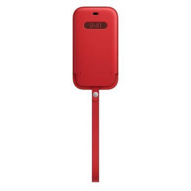 Кожаный чехол-бумажник Apple Leather Sleeve with MagSafe Product Red для iPhone 12 | 12 Pro (MHYE3)