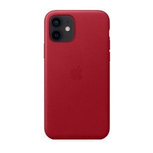 Кожаный чехол AnySmart Genuine Leather Case MagSafe Red для iPhone 12 mini (ОЕМ)