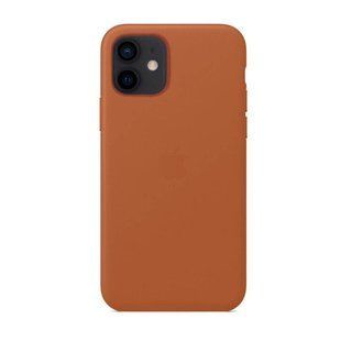 Кожаный чехол AnySmart Genuine Leather Case MagSafe Brown для iPhone 12 mini (ОЕМ)