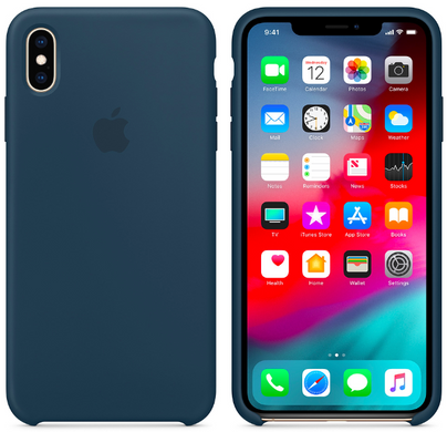 Силиконовый чехол Apple для iPhone X / XS Silicone Case - Pacific Green (MUJU2)