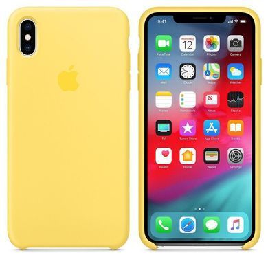 Силиконовый матовый чехол для Apple iPhone XS Max Silicone Case Canary Yellow (MW962LL/A)