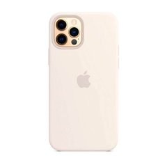 Силиконовый чехол AnySmart Silicone Case MagSafe White для iPhone 12 Pro Max OEM