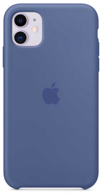 Силиконовый чехол Apple Silicone Case Linen Blue для iPhone 11 (MY1A2)