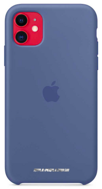 Силиконовый чехол Apple Silicone Case Linen Blue для iPhone 11 (MY1A2)