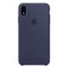 Силиконовый матовый чехол Apple Silicone Case Midnight Blue для iPhone XR (OEM)