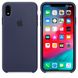 Силиконовый матовый чехол Apple Silicone Case Midnight Blue для iPhone XR (OEM)