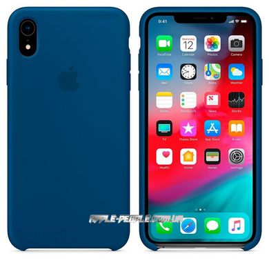 Силиконовый матовый чехол Apple Silicone Case Blue Horizon для iPhone XR (OEM)