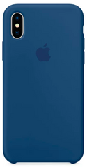 Силиконовый чехол-накладка для Apple iPhone X / XS Silicone Case - Blue Cobalt (MQT42)