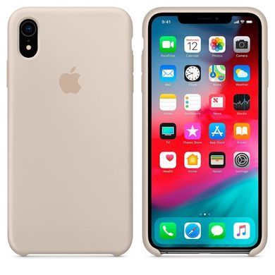 Силиконовый матовый чехол Apple Silicone Case Stone для iPhone XR (OEM)