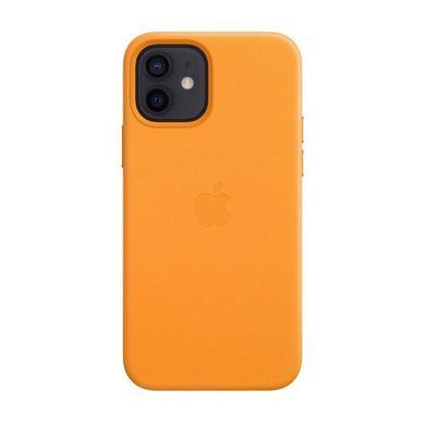 Kожаный чехол Apple Leather Case with MagSafe California Poppy для iPhone 12 mini (MHK63)
