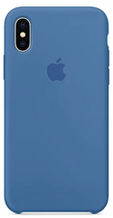 Силиконовый чехол-накладка для Apple iPhone X / XS Silicone Case - Denim Blue (MRG22)