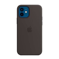 Силиконовый чехол AnySmart Silicone Case Black для iPhone 12 mini (OEM) (без MagSafe)