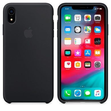 Силиконовый чехол-накладка-накладка AnySmart Silicone Case Black для iPhone XR (OEM)