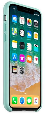 Силиконовый чехол-накладка для Apple iPhone X / XS Silicone Case - Marine Green (MRRE2)