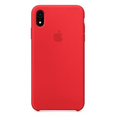 Силиконовый матовый чехол-накладка AnySmart Silicone Case (PRODUCT) RED для iPhone XR (OEM)