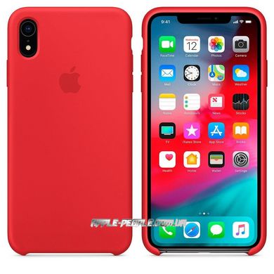 Силиконовый матовый чехол-накладка AnySmart Silicone Case (PRODUCT) RED для iPhone XR (OEM)