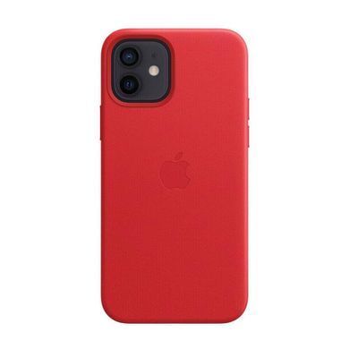 Kожаный чехол Apple Leather Case with MagSafe (PRODUCT)RED для iPhone 12 mini (MHK73)