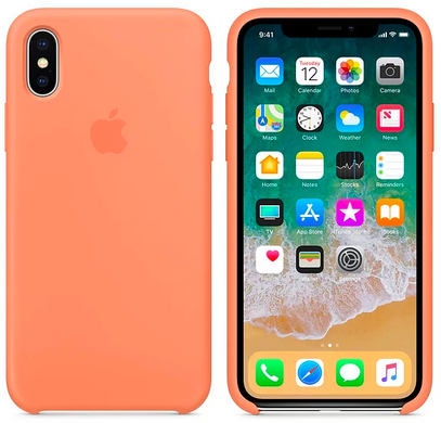 Силиконовый чехол-накладка-накладка AnySmart для iPhone X / XS Silicone Case - Peach