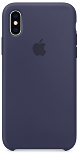 Силиконовый матовый чехол для Apple iPhone X / XS Silicone Case - Midnight Blue (MRW92LL/A)