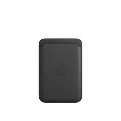 Кожаный чехол-бумажник AnySmart Leather Wallet MagSafe Black для iPhone 12 | 12 mini | 12 Pro | 12 Pro Max (OEM)