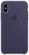 Силиконовый матовый чехол Apple для iPhone X / XS Silicone Case - Midnight Blue (MRW92LL/A)