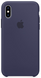 Силиконовый матовый чехол для Apple iPhone X / XS Silicone Case - Midnight Blue (MRW92LL/A)