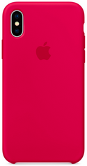 Силиконовый чехол-накладка для Apple iPhone X / XS Silicone Case - Rose Red (MQT82)