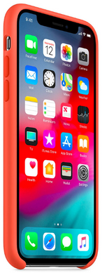 Силиконовый матовый чехол Apple для iPhone X / XS Silicone Case - Nectarine (MTFA2LL/A)