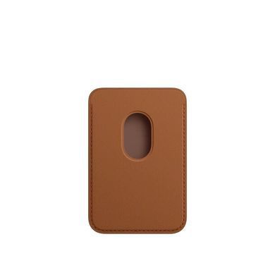 Кожаный чехол-бумажник AnySmart Leather Wallet MagSafe Saddle Brown для iPhone 12 | 12 mini | 12 Pro | 12 Pro Max (OEM)