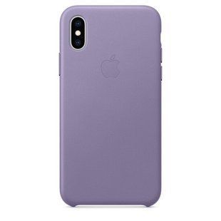 Кожаный чехол Apple Leather Case Lilac для iPhone X | XS (MVFR2)