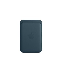 Кожаный чехол-бумажник AnySmart Leather Wallet MagSafe Baltic Blue для iPhone 12 | 12 mini | 12 Pro | 12 Pro Max (OEM)