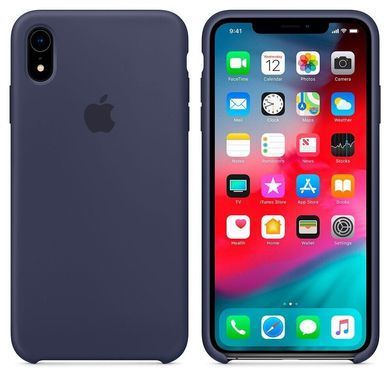 Силиконовый чехол-накладка-накладка AnySmart Silicone Case Midnight Blue для iPhone XR (OEM)