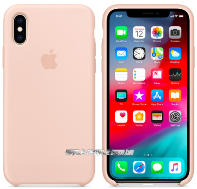 Силиконовый матовый чехол Apple для iPhone X / XS Silicone Case - Pink Sand (MTF82LL/A)