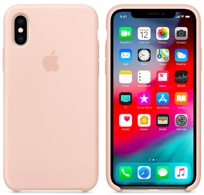 Силиконовый матовый чехол Apple для iPhone X / XS Silicone Case - Pink Sand (MTF82LL/A)