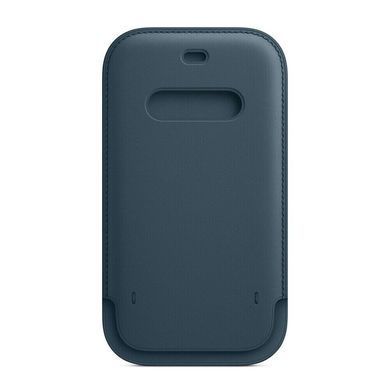 Кожаный чехол-бумажник Apple Leather Sleeve with MagSafe Baltic Blue для iPhone 12 mini (MHMQ3)