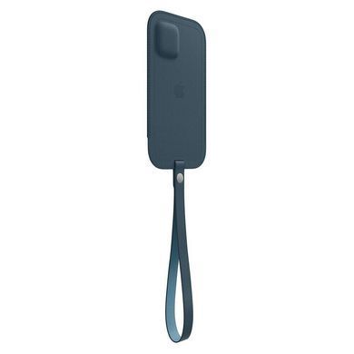 Кожаный чехол-бумажник Apple Leather Sleeve with MagSafe Baltic Blue для iPhone 12 mini (MHMQ3)
