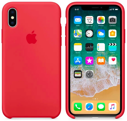Силиконовый чехол-накладка-накладка AnySmart для iPhone X / XS Silicone Case - Red Raspberry