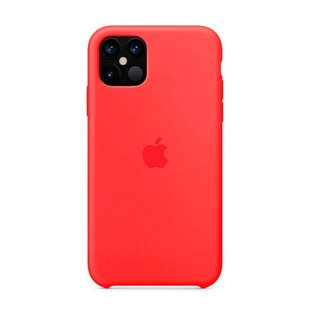 Силиконовый матовый чехол Apple Silicone Case Red для iPhone 12 Pro Max OEM