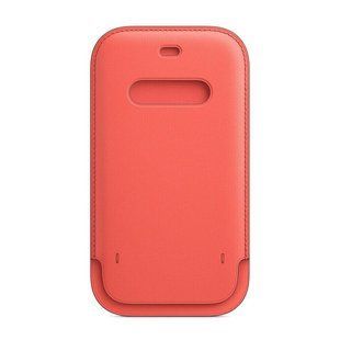 Кожаный чехол-бумажник Apple Leather Sleeve with MagSafe Pink Citrus для iPhone 12 mini (MHMN3)